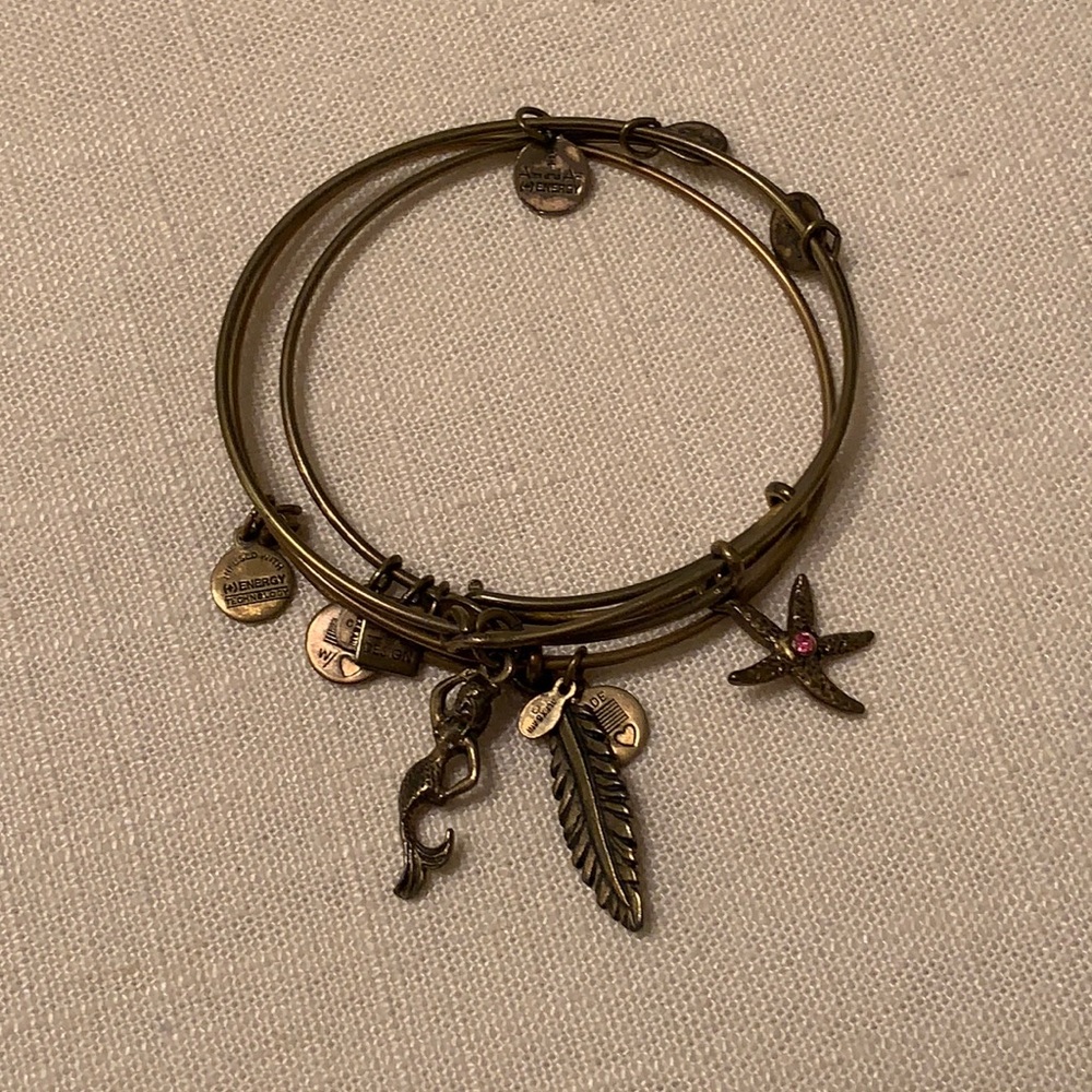 Alex & Ani beach bundle gold bracelets